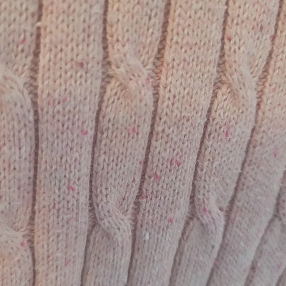 Croft and Barrow v neck pink sweater. Size Large. - Picture 3 of 6